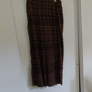 Geometric Wide Leg Pants